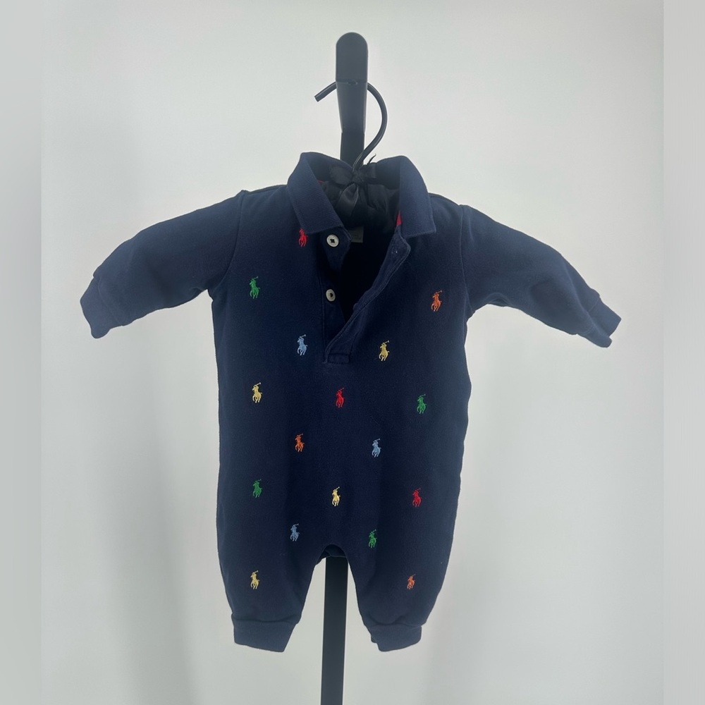 Ralph Lauren baby blue jumpsuit size 3 months